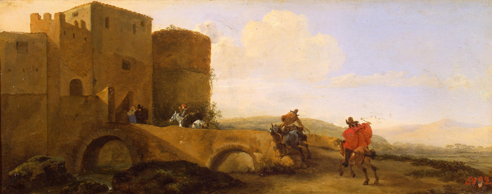 gallopping towards the gates of the fortress